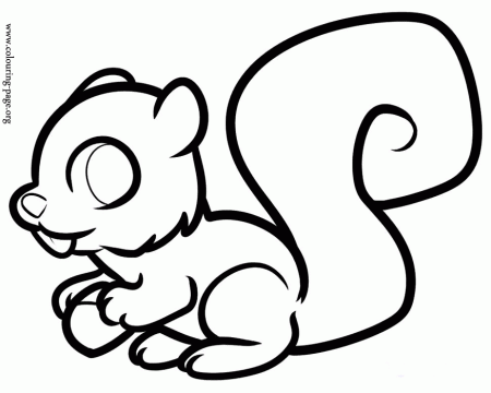 Squirrels - Friendly chipmunk coloring page