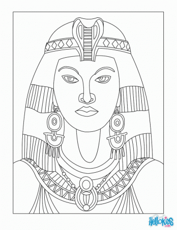 Cleopatra coloring page | Ancient Egypt for Kids