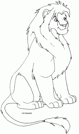 Lion lineart by Lil-Cheetah on deviantART