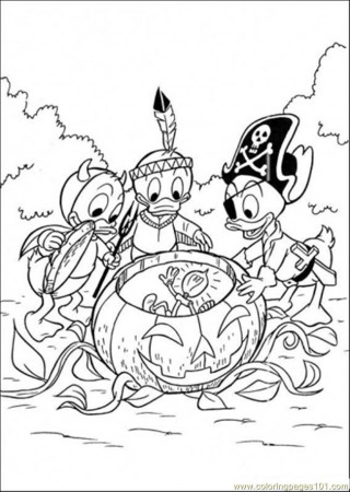 donald duck halloween Colouring Pages