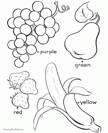 Fruit coloring page to print and color | vegetables