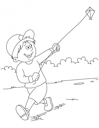 Raju flying a kite coloring pages | Download Free Raju flying a 