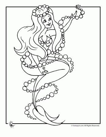 Mermaid Princess Coloring Pages - Free Printable Coloring Pages 