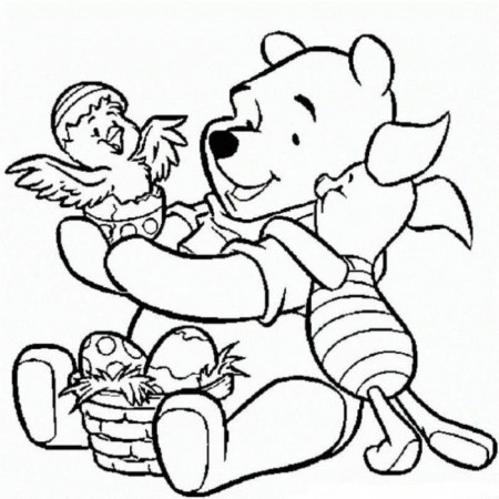 Winnie The Pooh Easter Egg Coloring Pages - Disney Coloring Pages 