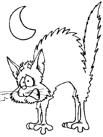 halloween cat coloring pages | Coloring Picture HD For Kids 