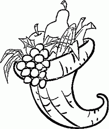 thanksgiving cornucopia Colouring Pages