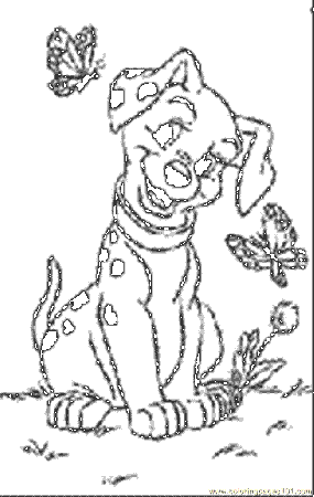 Coloring Pages T De Chiot Avec Des Papillons (Cartoons > 101 