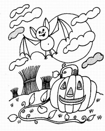 halloween bat coloring pages | The Coloring Pages