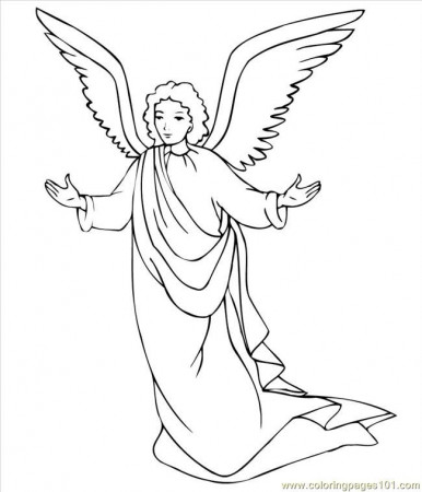 Coloring Pages Angel 3 Coloring Pages 7 Com (Holidays > Christmas 