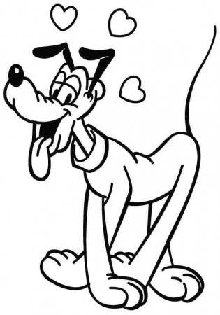 Coloring Pages Cartoon Disney Pluto Free For Toddler #