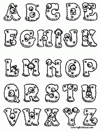Alphabet coloring pages for preschoolers - Coloring Pages 