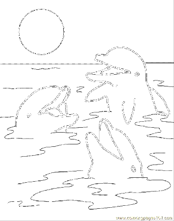 Coloring Pages Dolphin Coloring Page 12 (Mammals > Dolphin) - free 
