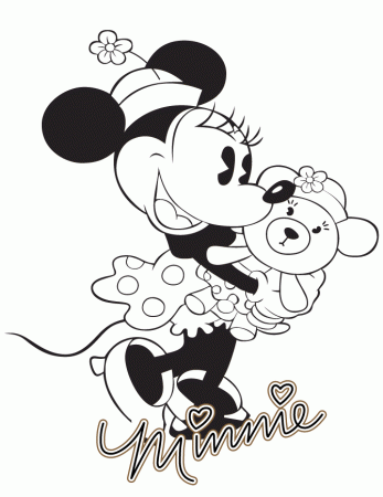 Disney Mickey And Minnie Mouse Valentine Love Coloring Page | Free 