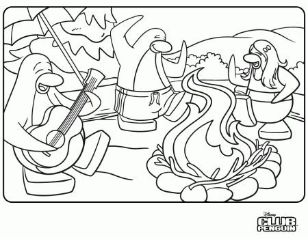 club penguin coloring pages to print : Printable Coloring Sheet 