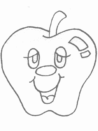 Apple2 Fruit Coloring Pages & Coloring Book