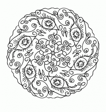 Coloring Pages Images Free Printable Complex Mandala Coloring 