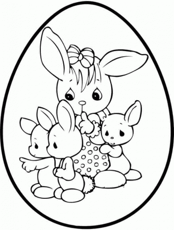 Free Colouring Pages Easter Bunny For Kindergarten 15460#