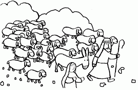 Good Shepherd and Lost Sheep Parable Coloring Pages