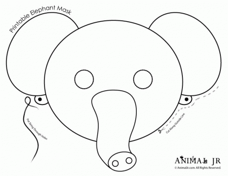 Printable Animal Masks: Elephant Mask Printable Elephant Masks 