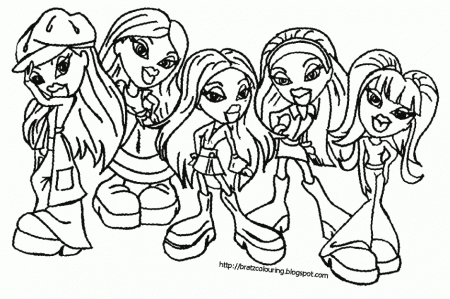 Coloring Pages Exciting Bratz Coloring Pages Coloring Page Id 