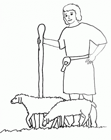 david, the shepherd king Colouring Pages (page 3)