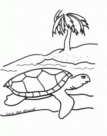Sea Turtle Coloring Page | Coloring Pages