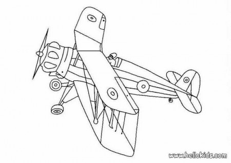 PLANE coloring pages - Biplane
