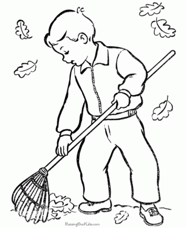 Leaves Fall - Fall Coloring Pages : Coloring Pages for Kids 