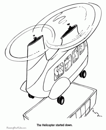 Helicopter coloring page 023