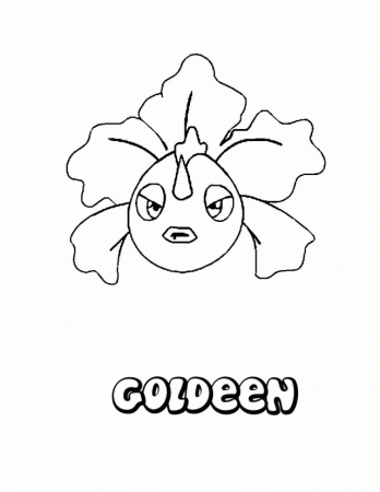 Water Pokemon Coloring Pages Goldeen Online And Printable Pokemon 