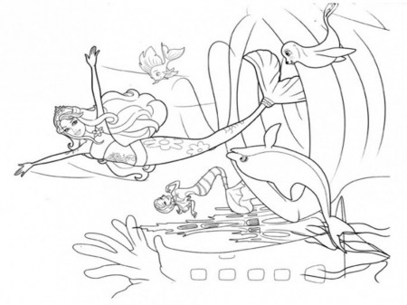 Barbie Mermaid Coloring Pages Free Coloring Pages For Kids 296506 