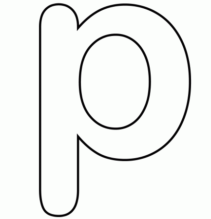 Download Lower Case Alphabet Letter P Template Coloring Page Or 
