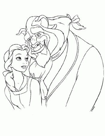 Beauty and the Beast | Free Printable Coloring Pages 