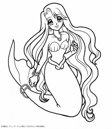 mermaid and seahorse coloring pages | Coloring Pages For Kids
