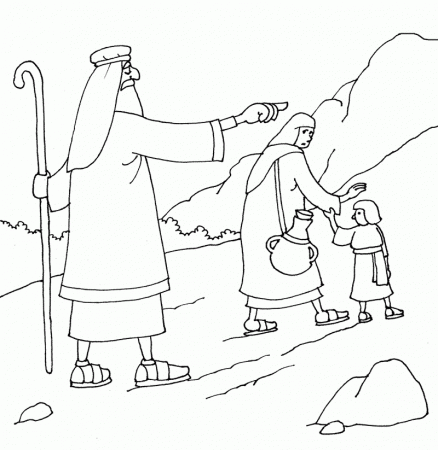 Coloring Pages - Abraham and Hagar