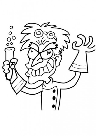 Coloring page crazy professor - img 9753.