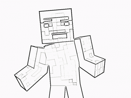 Printable Minecraft Steve Coloring Page