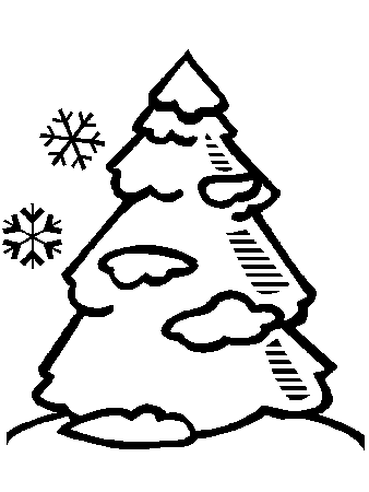 winter trees Colouring Pages
