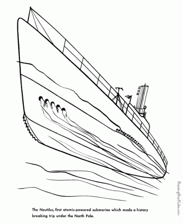 submarine kids Colouring Pages