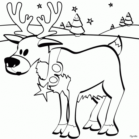 Animal Christmas Coloring Page Printables