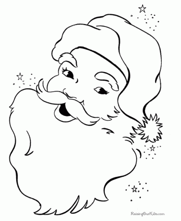 Santa Images To Color Images & Pictures - Becuo