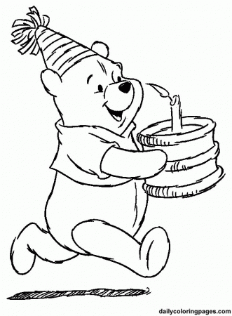Winnie the Pooh Birthday Coloring Pages | 2 years old!