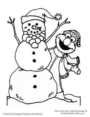 Elmo Christmas Coloring Pages | 99coloring.com