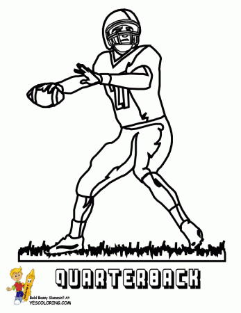 American Football Coloring Pages | Quarterbacks | Free | Stadiums 