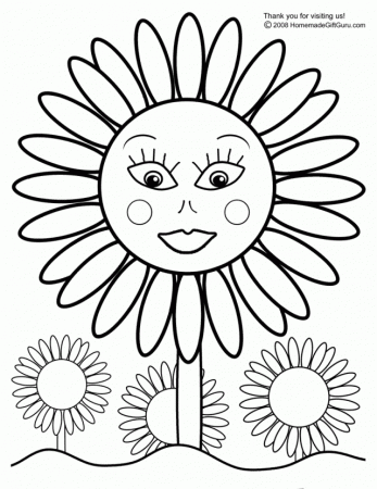 Free Coloring Pages Printable Sunflower Coloring Pages Printable 