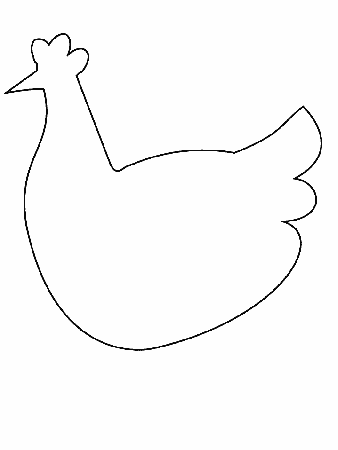 Chicken Simple-shapes Coloring Pages & Coloring Book