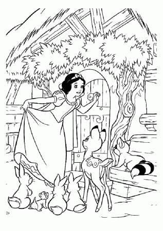 snow white coloring pages with the title