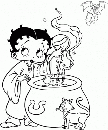Betty Boop Is Models Coloring Pages - Betty Boop Coloring Pages 