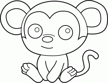 Little Monkey Coloring Page Clip Art Coloring University 198590 