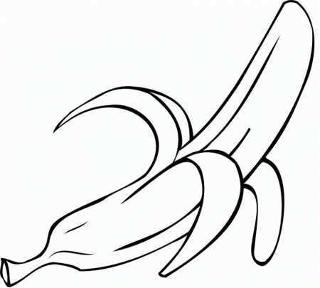 A Banana Has Been Peeled Coloring Pages - Fruit Coloring Pages 